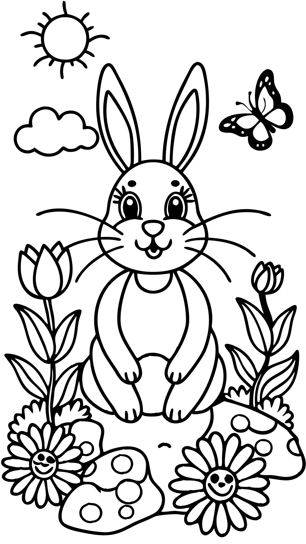 free bunny rabbit coloring pages